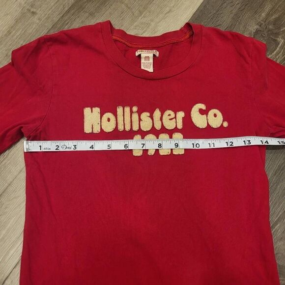 Vintage Hollister Long sleeve shirt red Christmas top - Picture 4 of 6